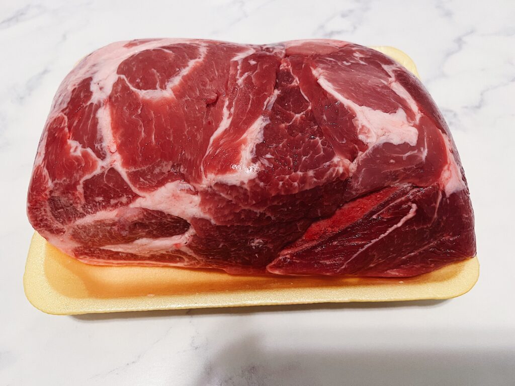 raw pork shoulder